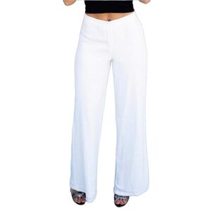 White Wide Leg Pants From Guess